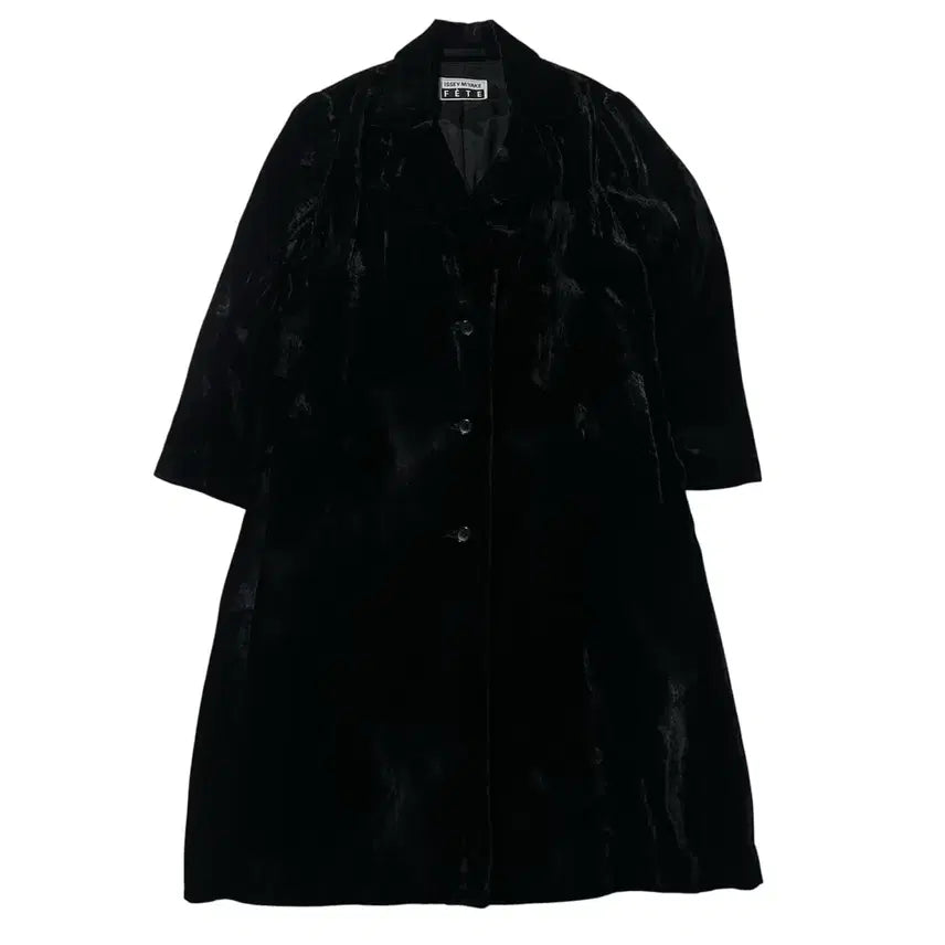 [BUNJANG] Issey Miyake FETE Velvet Single Coat / [여XL] 이세이 미야케 FETE 벨벳 싱글 코트