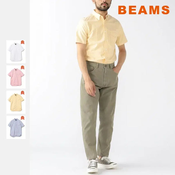 [BUNJANG] Beams Plus Oxford Short-Sleeve Button-Down Shirt / 빔즈 플러스 옥스포드 반팔 버튼다운 셔츠