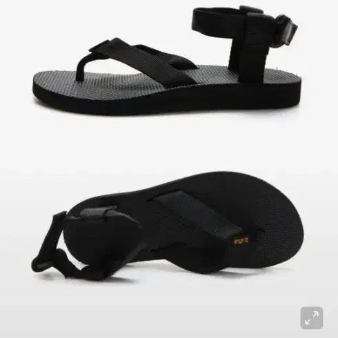 [BUNJANG] Teva Black Flip-Flop Sandals (230) / 테바(Teva) 블랙  쪼리 샌들 230