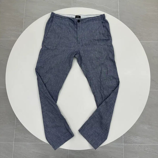 [BUNJANG] Theory Blue Linen Blend Summer Trousers Size 31 / Theory 띠어리 블루 린넨 혼방 여름바지 31