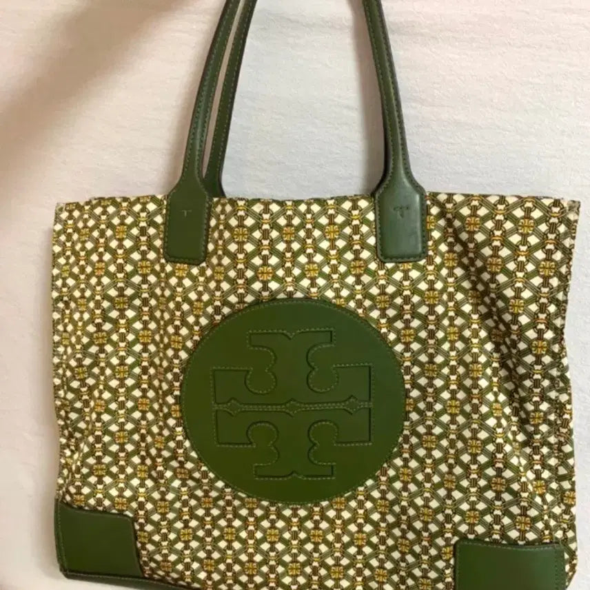 [BUNJANG] Tory Burch Green Logo Pattern Shoulder Bag / 정품 토리버치 숄더백