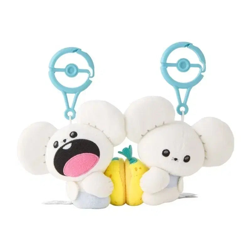 [BUNJANG] Pokemon Center Squishy Munchy Waching Half-Pair Mascot Plush (Skwovet) / <포켓몬센터> 우물우물 모구모구 워칭 반절 페어 마스코트 인형 (두리쥐)