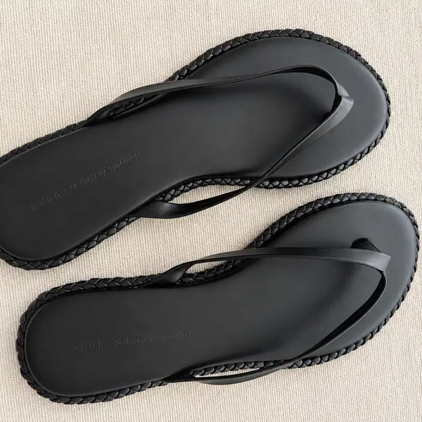 [BUNJANG] Black Slip-on Sandals - Size 245mm / [새상품] 블랙 쪼리 슬리퍼 245