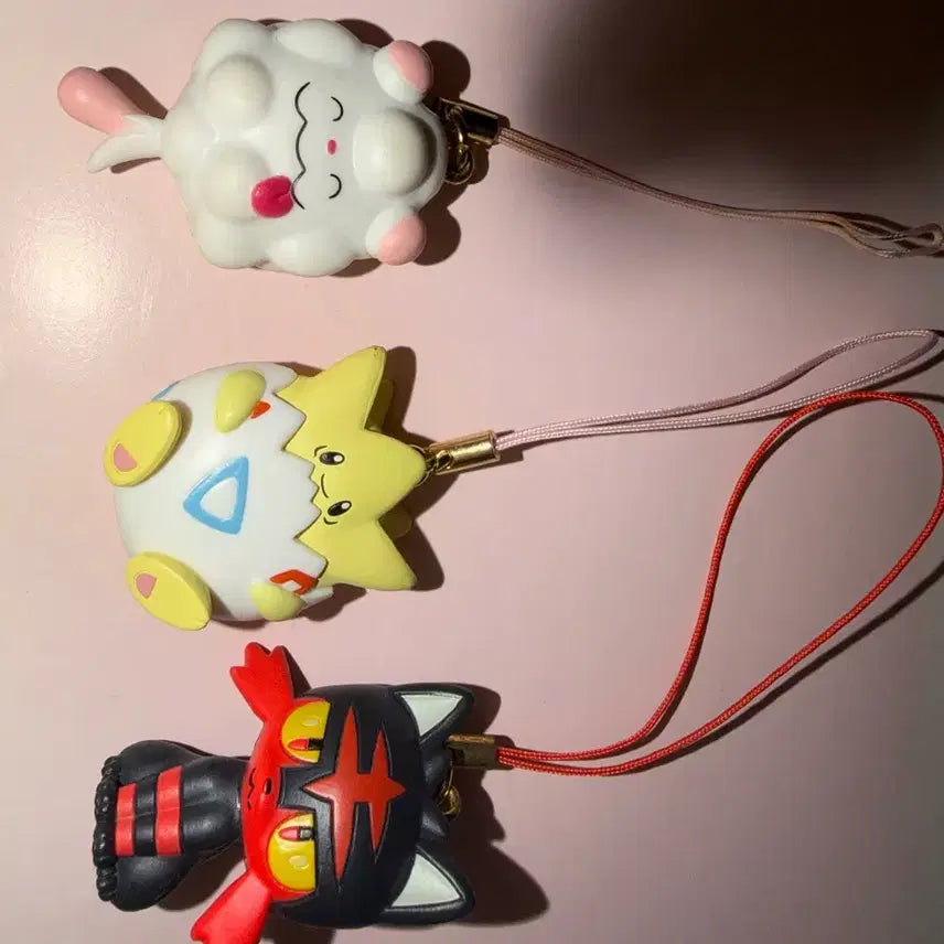 [BUNJANG] Pokemon Flat Strap Gacha (Nyao-bul, Naroo-puff, Togepi) / 포켓몬 납작 스트랩 가챠 냐오불 나룸퍼프 토게피