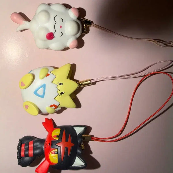 [BUNJANG] Pokemon Flat Strap Gacha (Nyao-bul, Naroo-puff, Togepi) / 포켓몬 납작 스트랩 가챠 냐오불 나룸퍼프 토게피