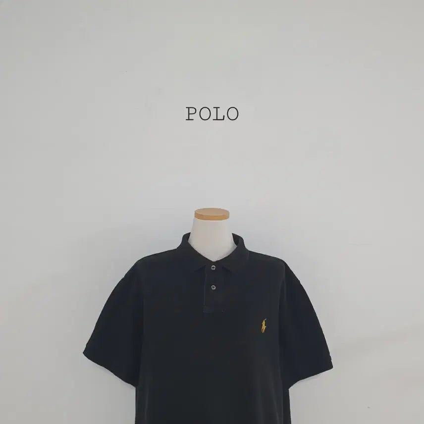 [BUNJANG] Polo Ralph Lauren Black Pony Logo Embroidered Short Sleeve Polo T-Shirt XL / No.26070714 큐알 폴로 랄프로렌 카라티 블랙