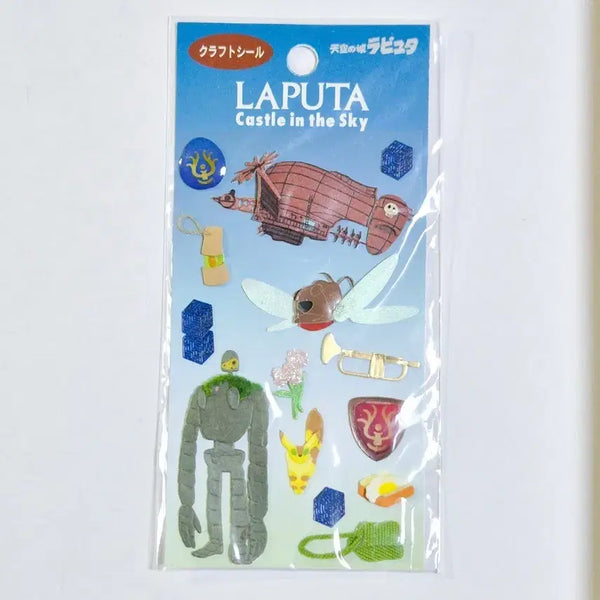 [BUNJANG] Ghibli Studio Laputa: Castle in the Sky Vintage Stationery Craft Stickers / 지브리 스튜디오 천공의 성 라퓨타 고전문구 크래프트 스티커