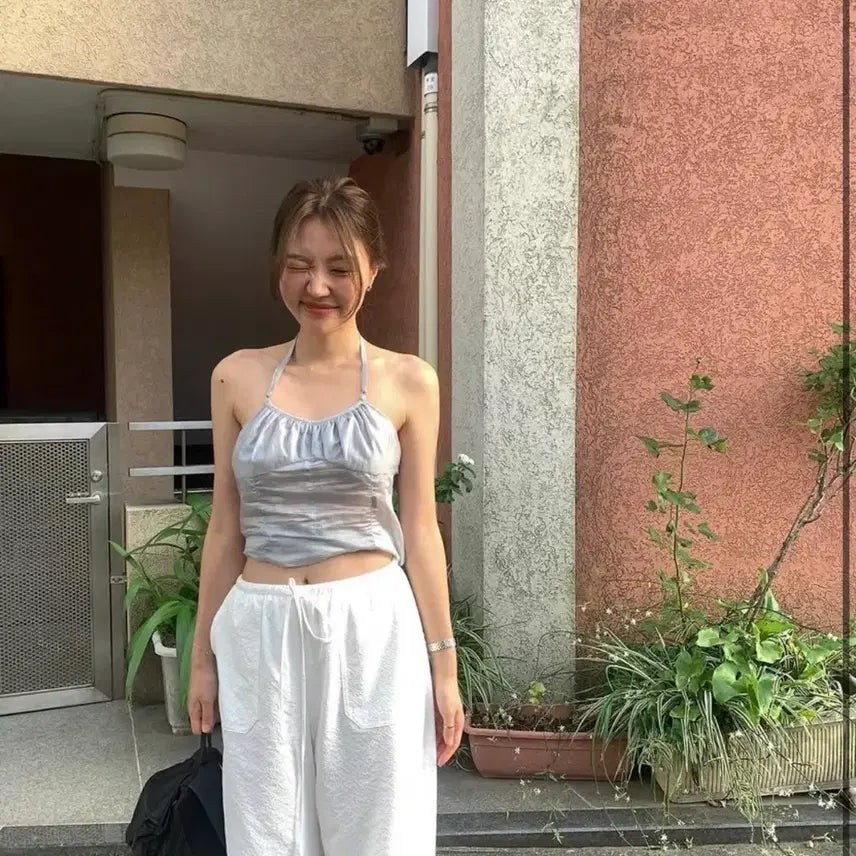 [BUNJANG] Thanat Grain Pants White / 타낫 그레인 이즈 팬츠 화이트