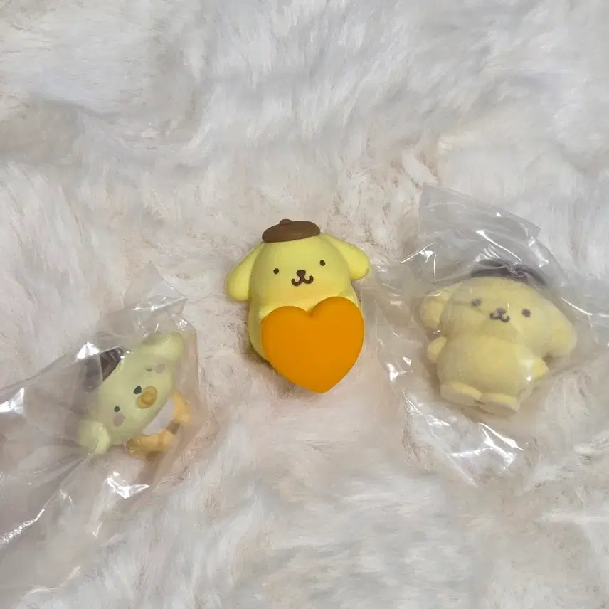 [BUNJANG] Sanrio Pompompurin Gacha 3-Piece Set / 산리오 폼폼푸린 가챠 3종 세트