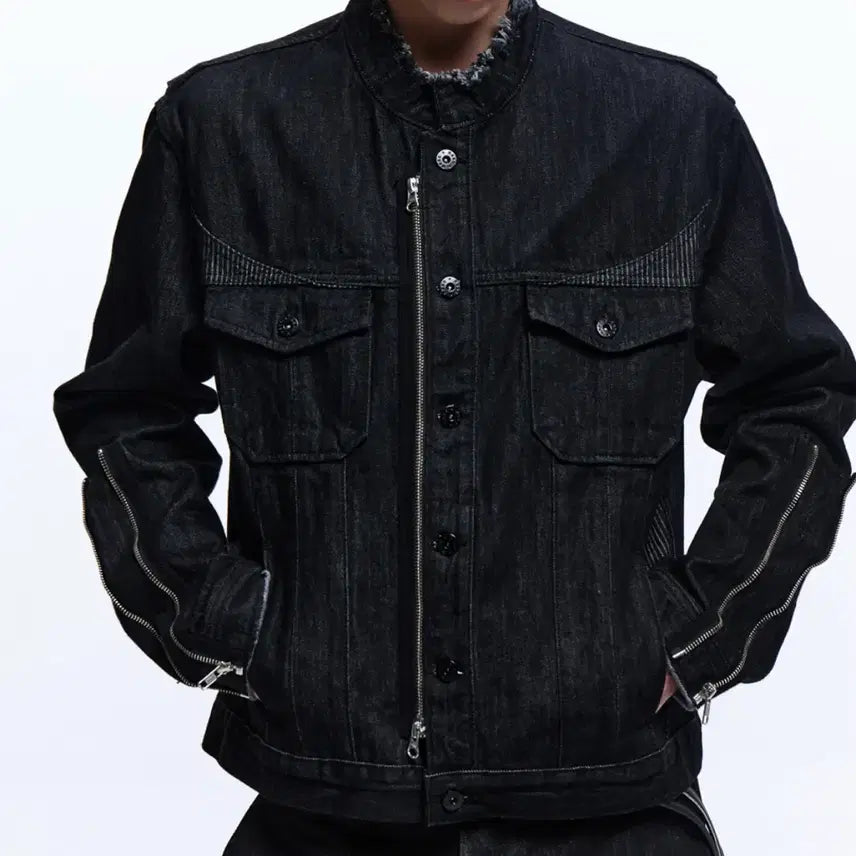 [BUNJANG] RSSC Black Denim Trucker Jacket Size 1 / 새상품) rssc 흑청 데님 자켓 1사이즈