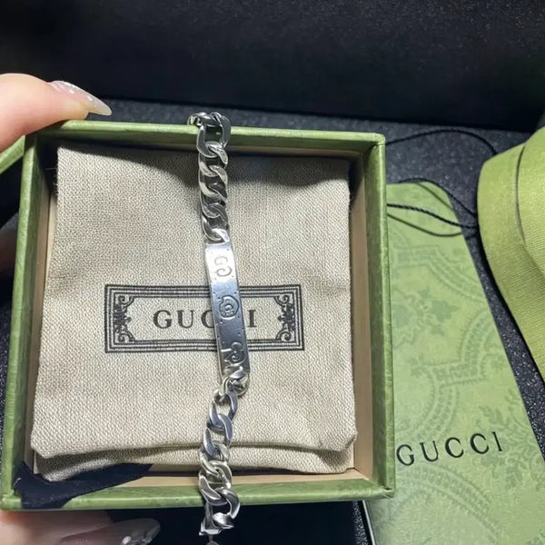 [BUNJANG] Gucci Ghost Skull Curb Chain Bracelet 925 Sterling Silver Unisex / 구찌 고스트 해골 쿠바체인 925은 실버 팔찌 남녀공용