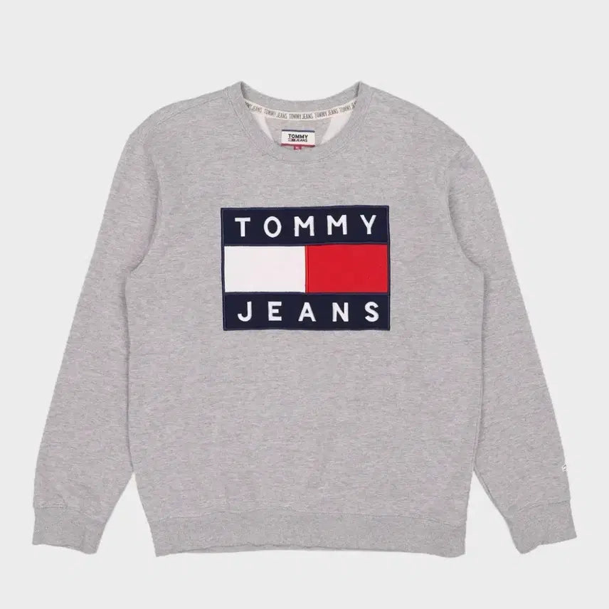 [BUNJANG] Tommy Jeans Big Flag Sweatshirt Gray XL / 타미진스 빅플래그 맨투맨 그레이 XL