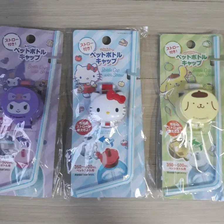 [BUNJANG] Sanrio Character Straw Lid Set / 산리오 캐릭터뚜껑 빨대 세트