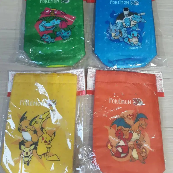 [BUNJANG] Suntory Pokémon Pouch Set (4 Types) / 산토리 포켓몬 파우치 4종