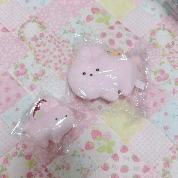 [BUNJANG] Tsura Nice Eyes Pink Rabbit Usagi Keychain Bundle Set / 일괄 츠부라나히토미 콩눈 분홍 핑크 토끼 우사기 키링