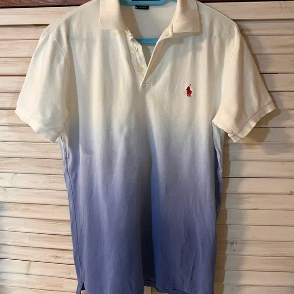 [BUNJANG] Polo Ralph Lauren Gradient Short Sleeve Polo Shirt / 폴로 랄프로렌 그라데이션 반팔 카라티