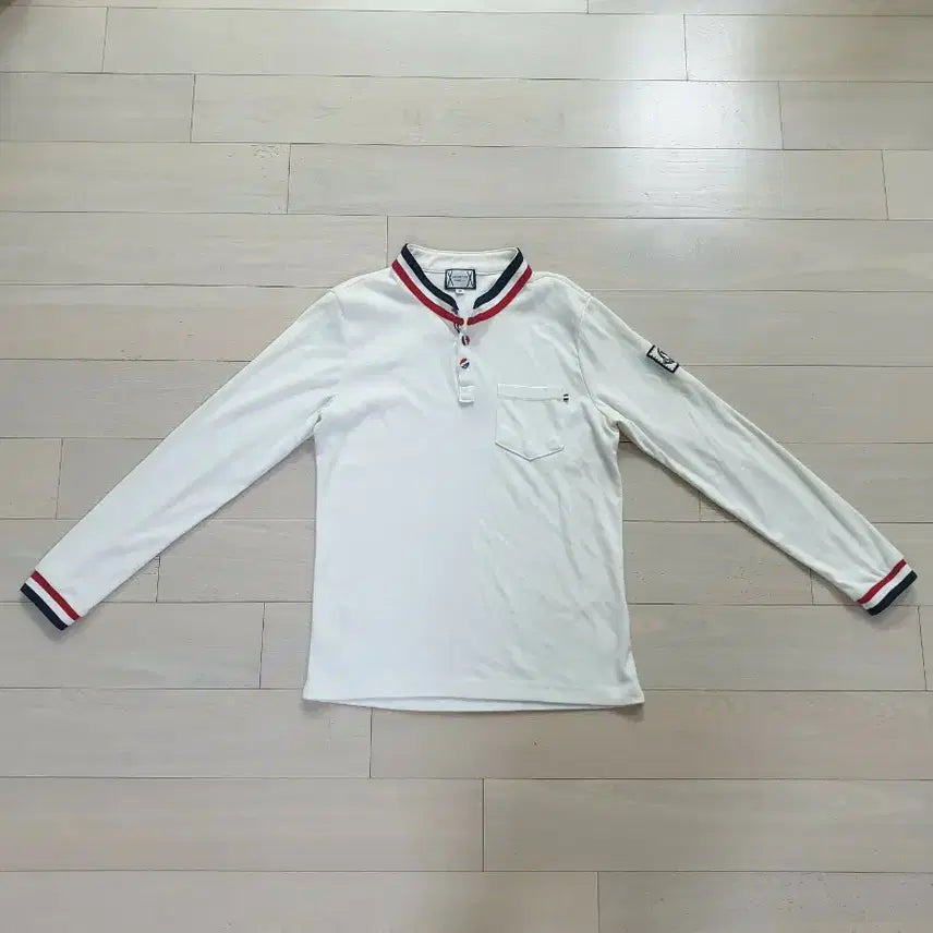 [BUNJANG] Moncler Long Sleeve Polo Shirt White M / 몽클레어 긴팔 카라티 화이트 M