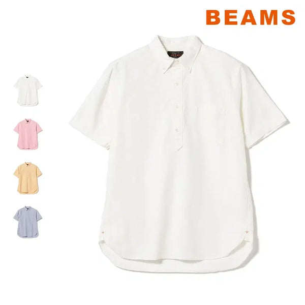 [BUNJANG] Beams Plus Button-Down Pullover Short Sleeve Oxford Shirt 26SS / 빔즈 플러스 버튼다운 풀오버 반팔 옥스포드 셔츠 26SS