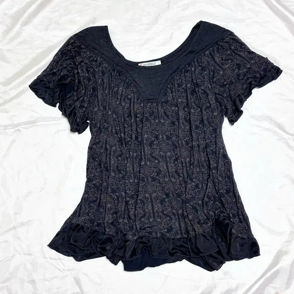[BUNJANG] Vintage Uniqlo X Soma Design Gothic Punk Top / 빈티지 Uniqulo X Soma Design 고스 공겜여주 펑크 탑