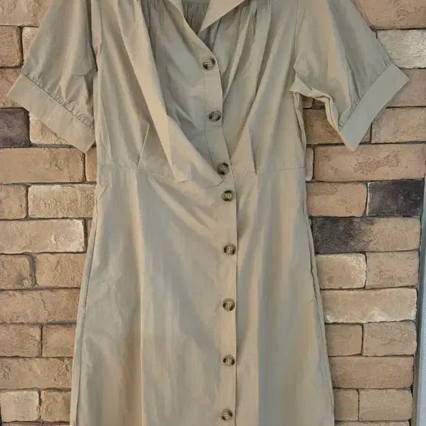 [BUNJANG] Beige Shirt Dress (New) / 베이지색 원피스(새상품)
