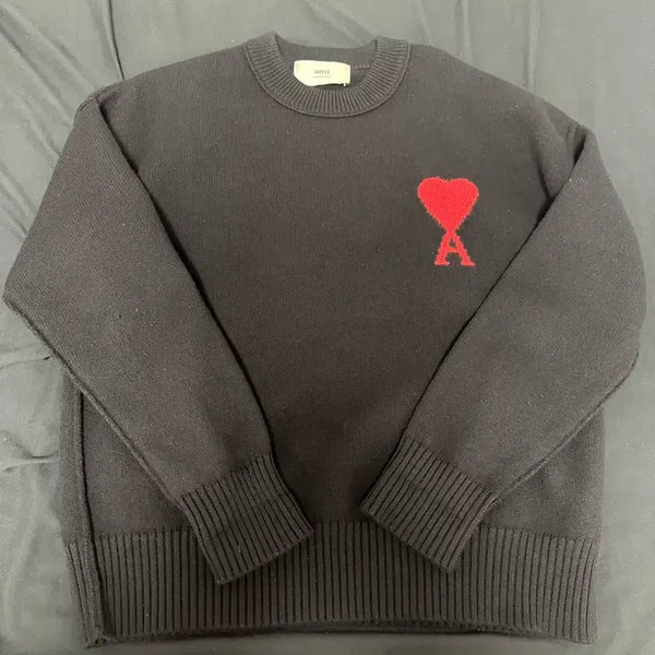 [BUNJANG] AMI Big Heart Logo Knit / 26ss 아미 빅 하트 로고 니트