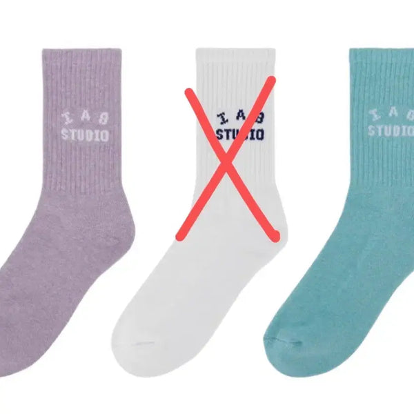 [BUNJANG] IAB Studio Socks Pack Purple Cyan Bundle Set / 아이앱 스튜디오 삭스 팩 퍼플 시안 (일괄) 팝니다 !