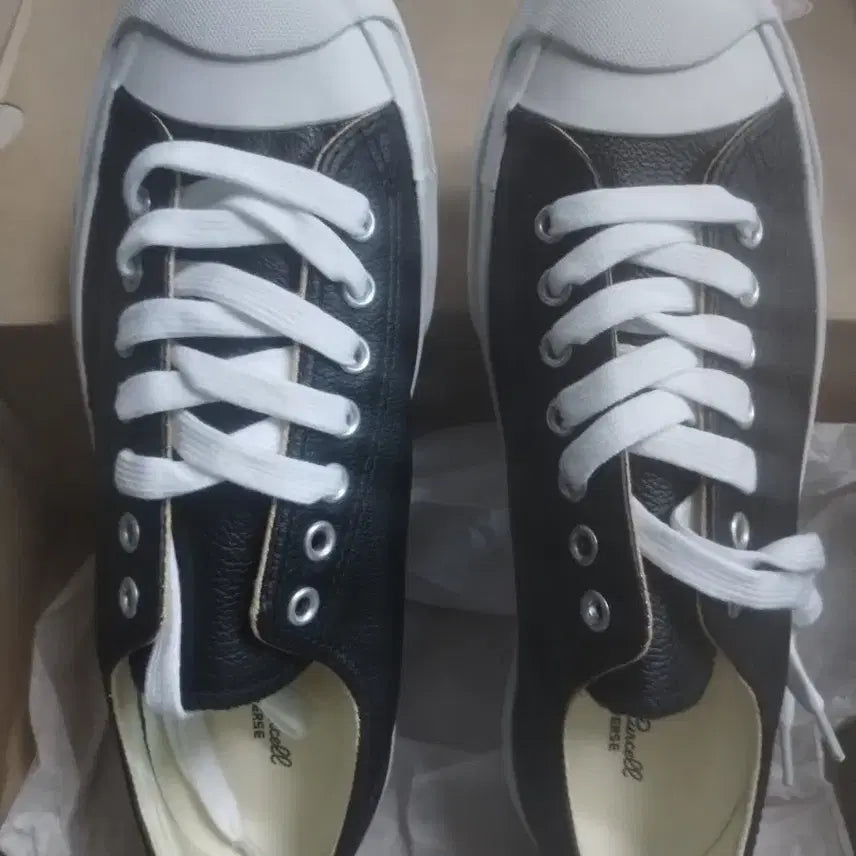[BUNJANG] Converse Jack Purcell Leather Loafers - Black / 컨버스 잭퍼셀 가죽 블랙