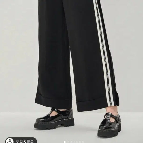 [BUNJANG] O'2nd Black Button Slit Wide Pants Size 66 / O'2nd 블랙 버튼 슬릿 와이드 팬츠 66사이즈 새상품