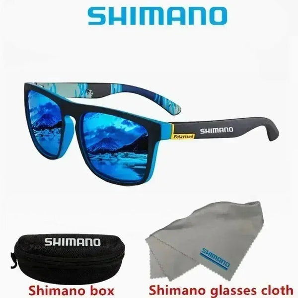 [BUNJANG] Shimano Polarized Sports Sunglasses - Blue/Black / 시마노 편광 스포츠 선글라스 블루 블랙
