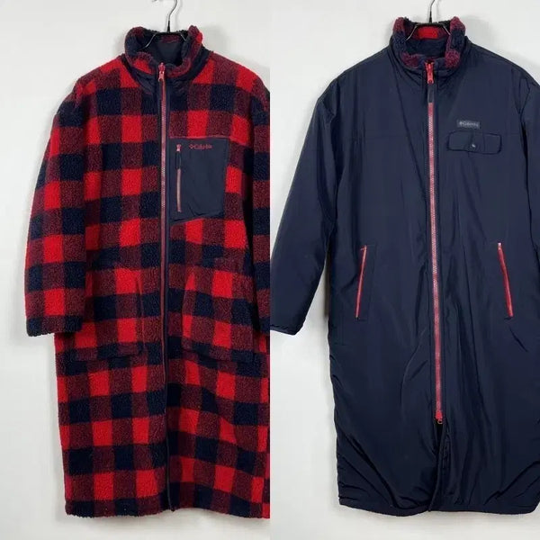 [BUNJANG] Columbia Reversible Long Fleece Puffer Jumper / 컬럼비아 양면 롱 플리스 뽀글이 점퍼 여95 M 라덴 빈티지