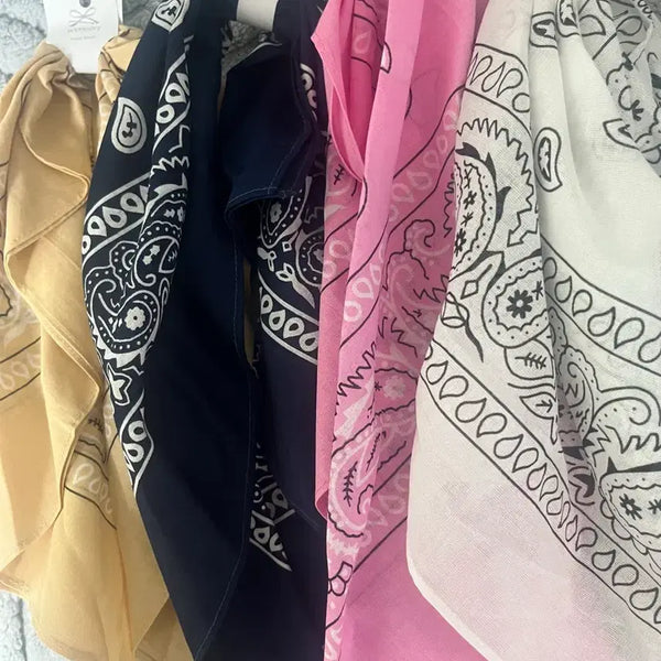 [BUNJANG] Bandana Scarf (50x50) - Multiple Colors Available / 반다나 스카프 색상 선택 가능 -새제품(50*50)