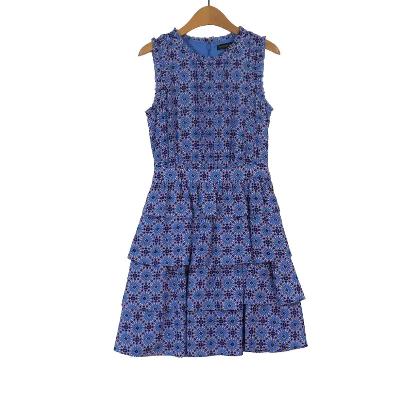 [BUNJANG] Banana Republic Sleeveless Ruffle Tiered Flower Dress / BANANA REPUBLIC 0 플라워 민소매 캉캉 원피스