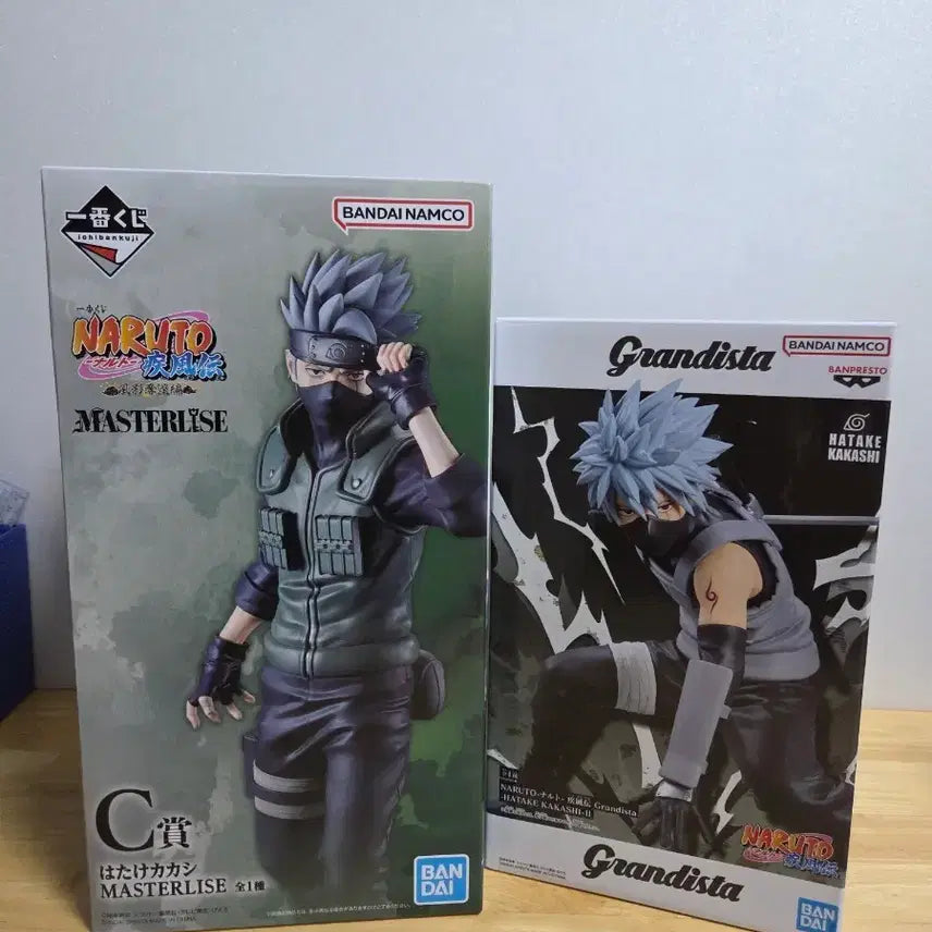 [BUNJANG] Naruto Kakashi Hatake Figure Set (Ichiban Kuji C Prize, Grandista Anbu) / 나루토 카카시 피규어 2종 (제일복권 이치방쿠지, 그란디스타 암부)