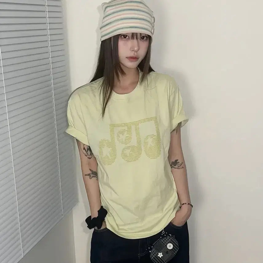 [BUNJANG] KABISH Lemon Graphic T-Shirt Yellow Free Size / 카비시 레몬 티셔츠 프리 옐로우 / 미쏘 바온 에잇세컨즈 스파오