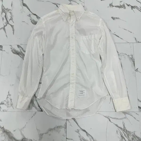 [BUNJANG] Thom Browne White Solid Shirt / 톰브라운 화이트 솔리드 셔츠