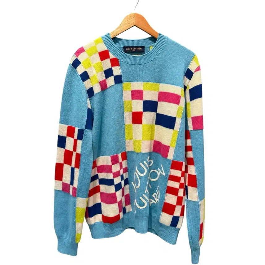 [BUNJANG] Louis Vuitton Distorted Damier Knit L / L / 루이비통 디스토티드 다미에 니트