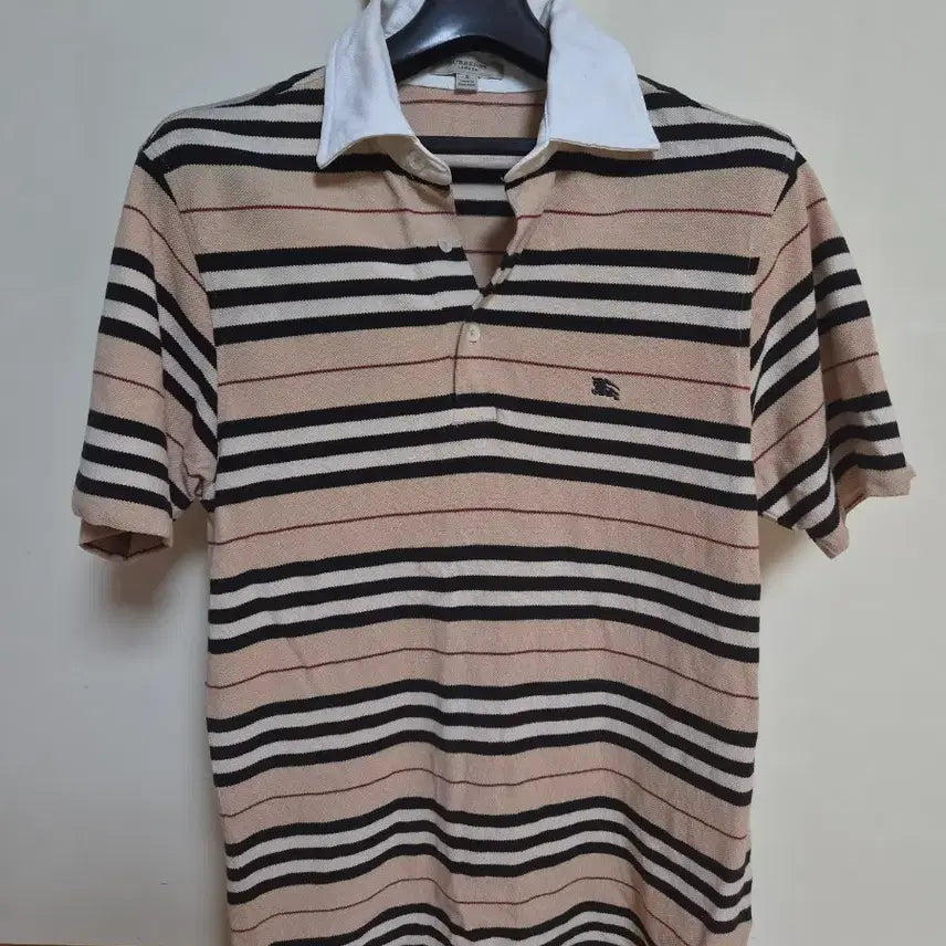[BUNJANG] Burberry Striped Short Sleeve Polo T-Shirt / 버버리 반팔티