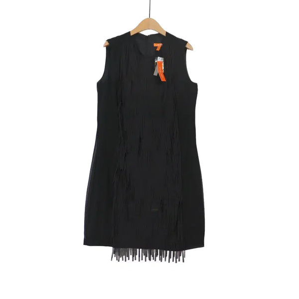 [BUNJANG] JOE FRESH Black Fringe Sleeveless Dress M / JOE FRESH M 프린지 원피스 블랙 민소매 새상품