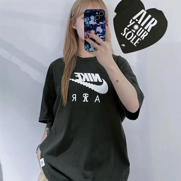 [BUNJANG] Nike Big Logo Khaki T-shirt XL / 나이키 빅로고 카키 반팔