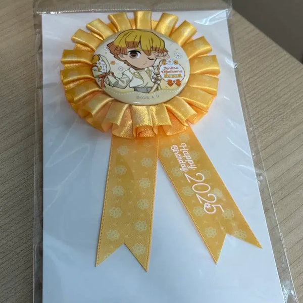 [BUNJANG] Demon Slayer Zenitsu Birthday Can Badge / 귀칼 젠이츠 생일 캔뱃지