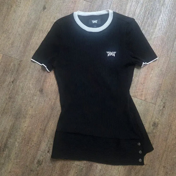 [BUNJANG] PXG Golfwear Women's Short Sleeve Knit Black Size 90 / PXG 골프웨어 반팔 니트 블랙 90
