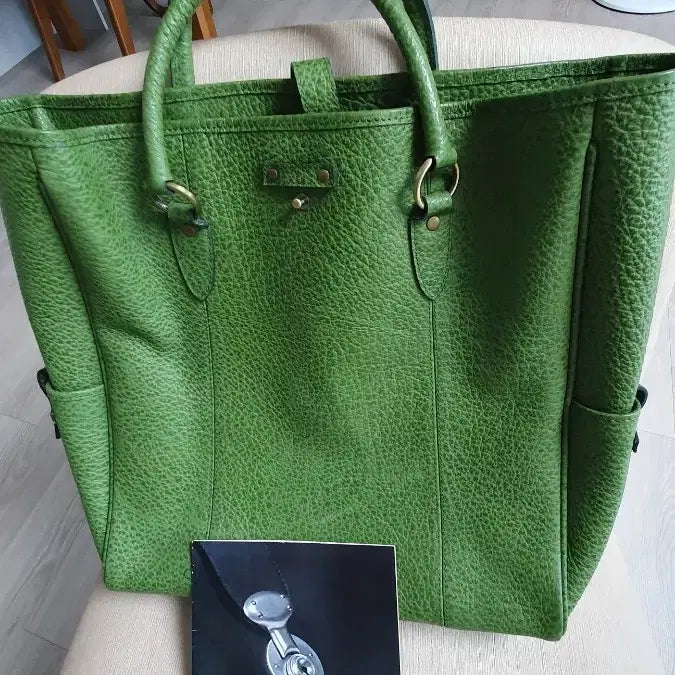 [BUNJANG] Pino Leatherwear Green Tote Bag / 피노 레더웨어 그린 토트백
