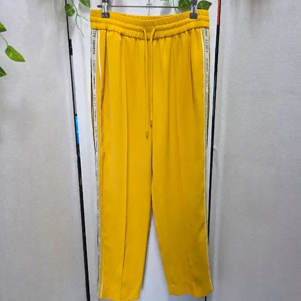 [BUNJANG] Lucky Chouette Logo Taping Banding Training Pants / 럭키슈에뜨밴딩바지