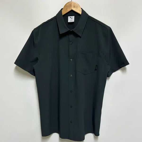 [BUNJANG] Puma Men's Golf Short Sleeve Polo Shirt Charcoal L / [남자-100]푸마 골프 반팔 카라 셔츠