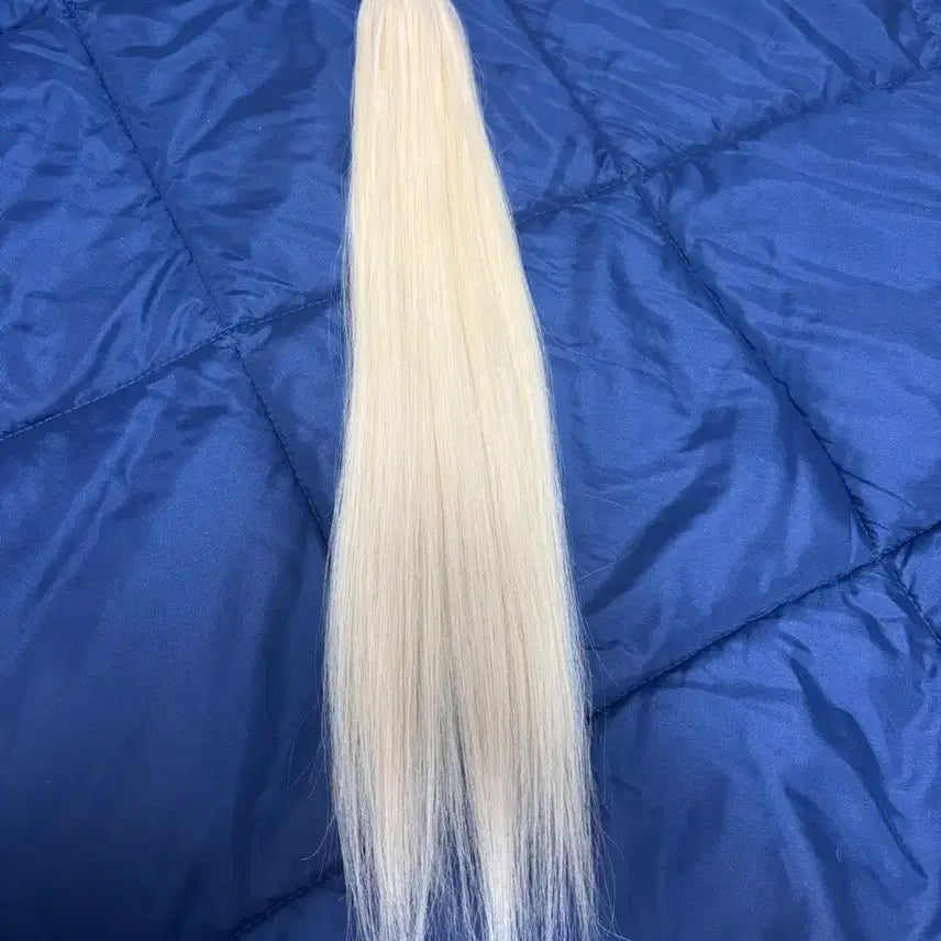 [BUNJANG] Platinum Blonde Clip-in Hair Extensions 20-inch New Nootip (79 Pieces) / 백금발 붙임머리 20인치 뉴노팁