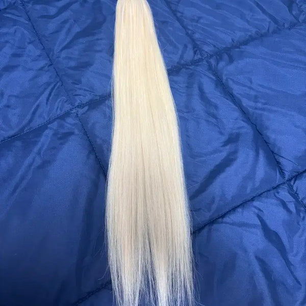[BUNJANG] Platinum Blonde Clip-in Hair Extensions 20-inch New Nootip (79 Pieces) / 백금발 붙임머리 20인치 뉴노팁