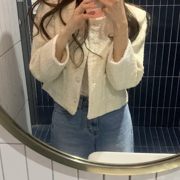 [BUNJANG] Sureum Lemon Tweed Jacket / (새상품)수름 레몬 트위드jk 포레스트 데이지 트위드 자켓