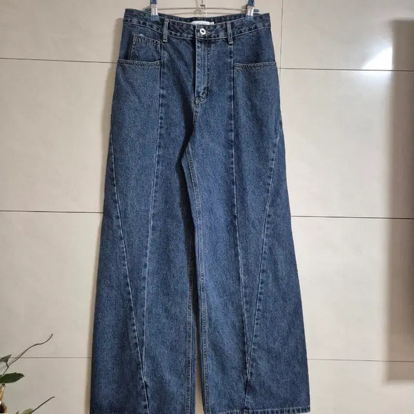 [BUNJANG] Off And Away Wide Denim Pants (Mid Blue) New Product / 오프앤드어웨이 와이드 데님 팬츠 (미드 블루)m 새상품