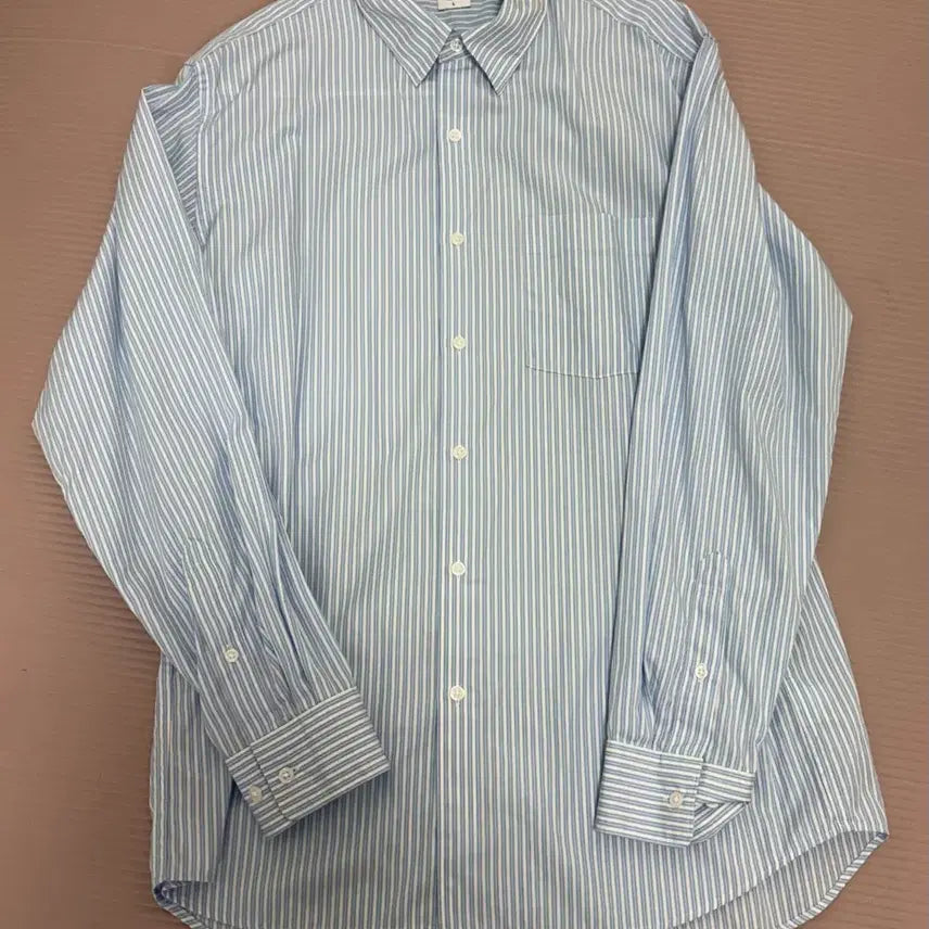 [BUNJANG] Uniqlo Broadcloth Striped Shirt L / 유니클로 브로드셔츠 L