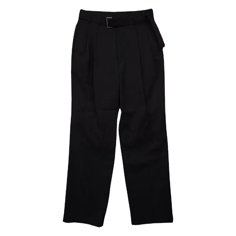 [BUNJANG] In Silence Black Classic Belted Slacks Size S / 인사일런스 블랙 클래식 벨티드 슬랙스 S